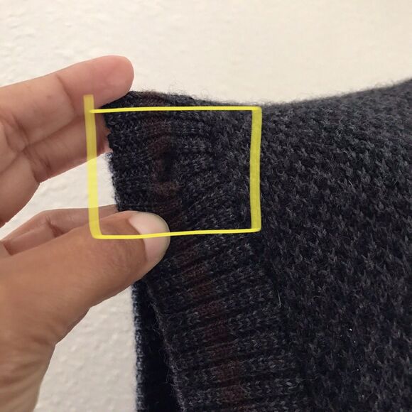 Vintage Gray Wool Sleeveless V Neck Dark Academia Preppy Unisex Sweater Vest - M - Picture 8 of 9